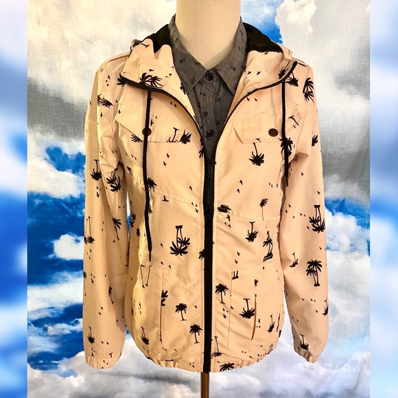 Volcom Enemy Lines Palm Tree Windbreaker Jacket ✨ - Picture 6 of 10